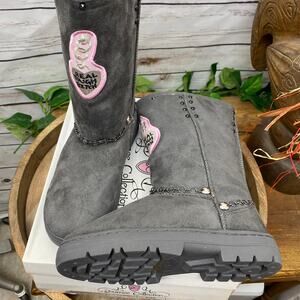 RTB Real Tough Babe Journee Collection Grey Boots Size 6 Style 505